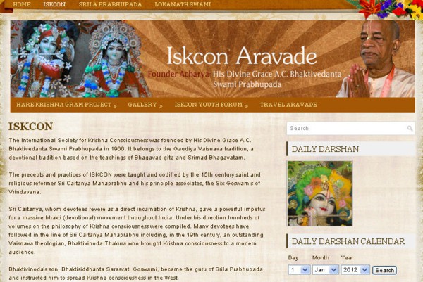 ISKCON Aravade Website