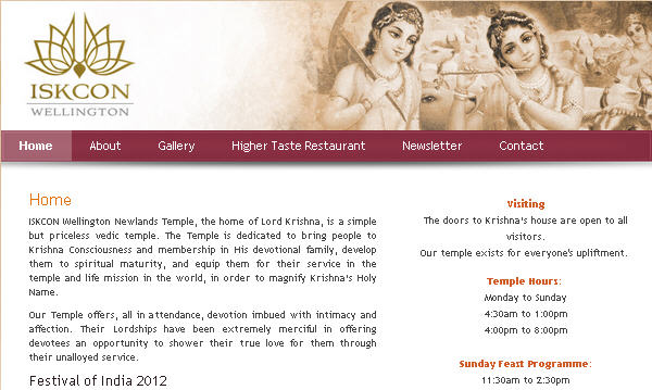 ISKCON Wellington Website Iskcon Wellington Website